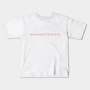 MAHJONG PRINCESS - RED Kids T-Shirt